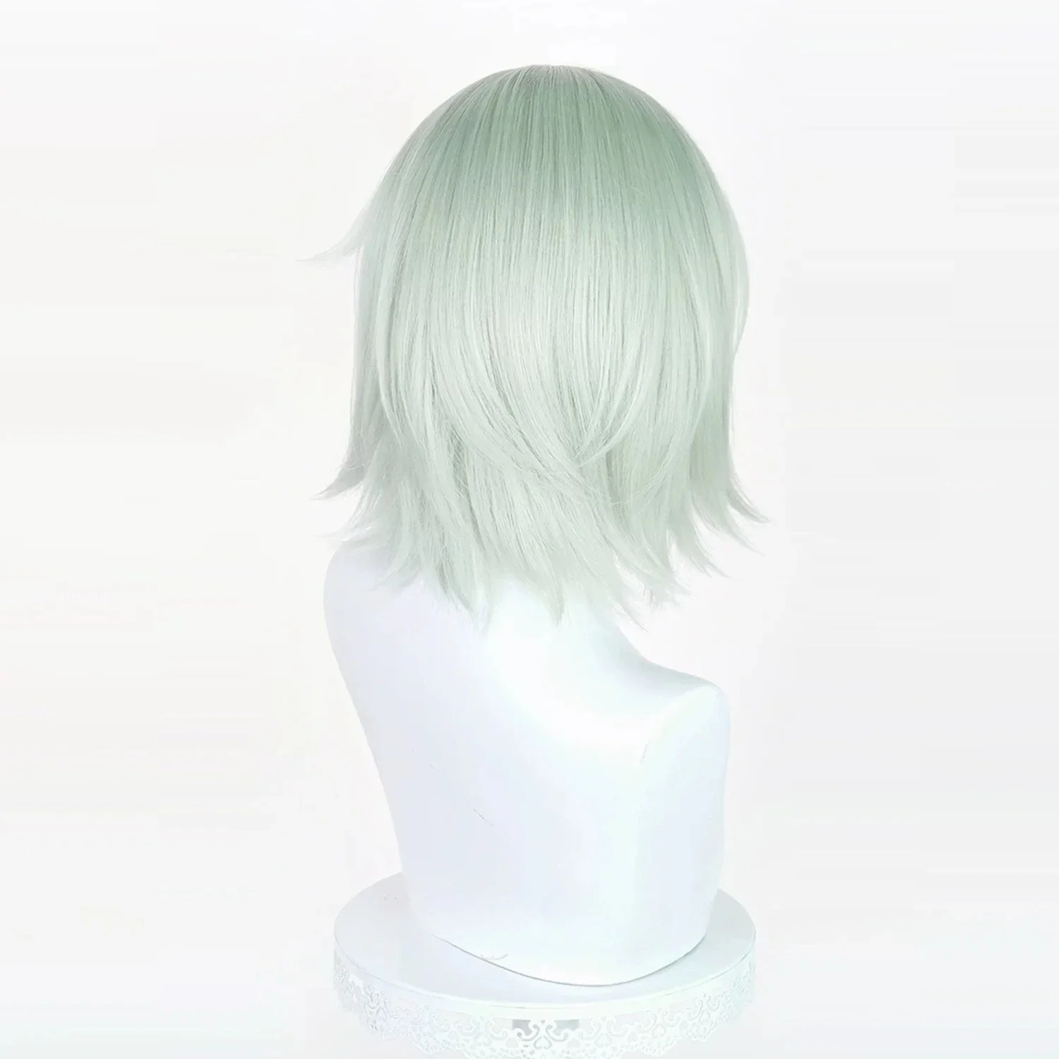 Anime Yani Neko Chainsmoker Cosplay Wig Yaniko Sato Yanineko Green Short Hair Heat Resistant Synthetic Wigs Party
