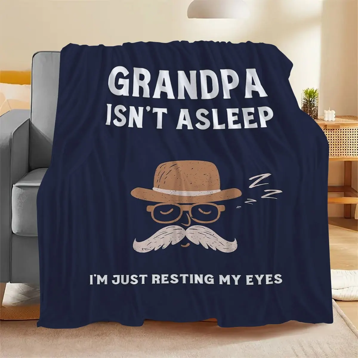 Funny Grandpa Blanket-