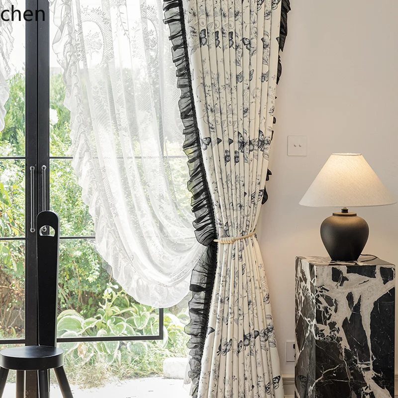 

ZML Custom Romantic Curtains Bedroom High-end Living Room New Style