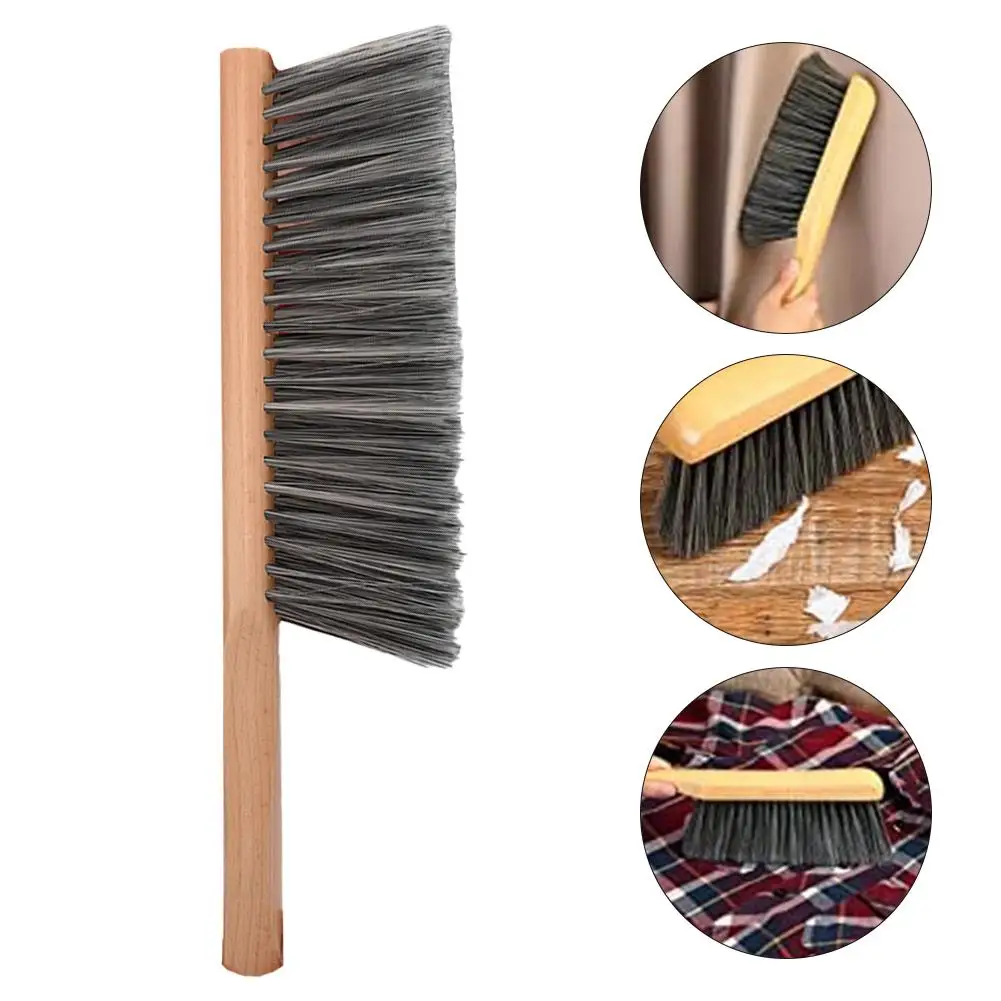 Fireplace Brush Handheld Cleaning Brush Wood Bench Brush Wooden Long Handle Fireplace Tool Brush Handheld Broom Fireplace Tools