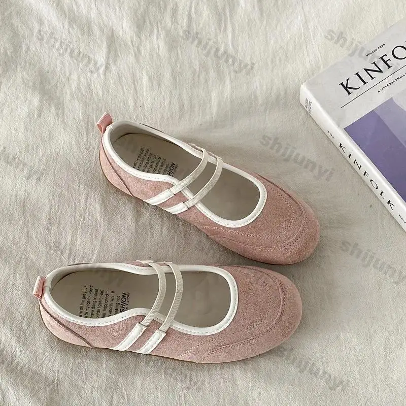 Women Vintage Solid Casual Shallow Flat Pumps Comfortable Non Slip Soft Sole Sport Summer Shoes