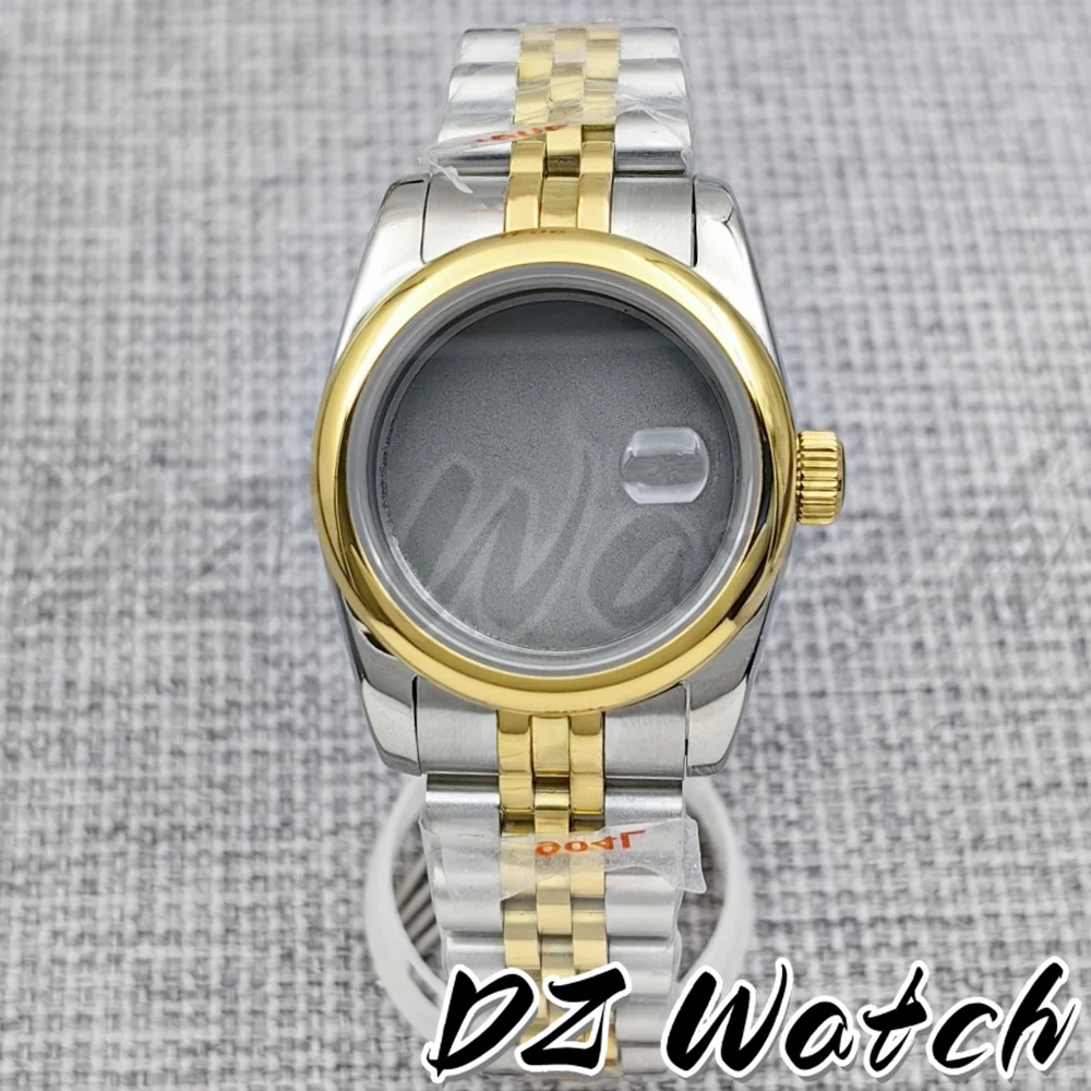 

DZ 31 мм Роскошный полированный круглый корпус из нержавеющей стали с сапфировым стеклом Водонепроницаемый корпус для часов для женщин Подходит для механизма NH05