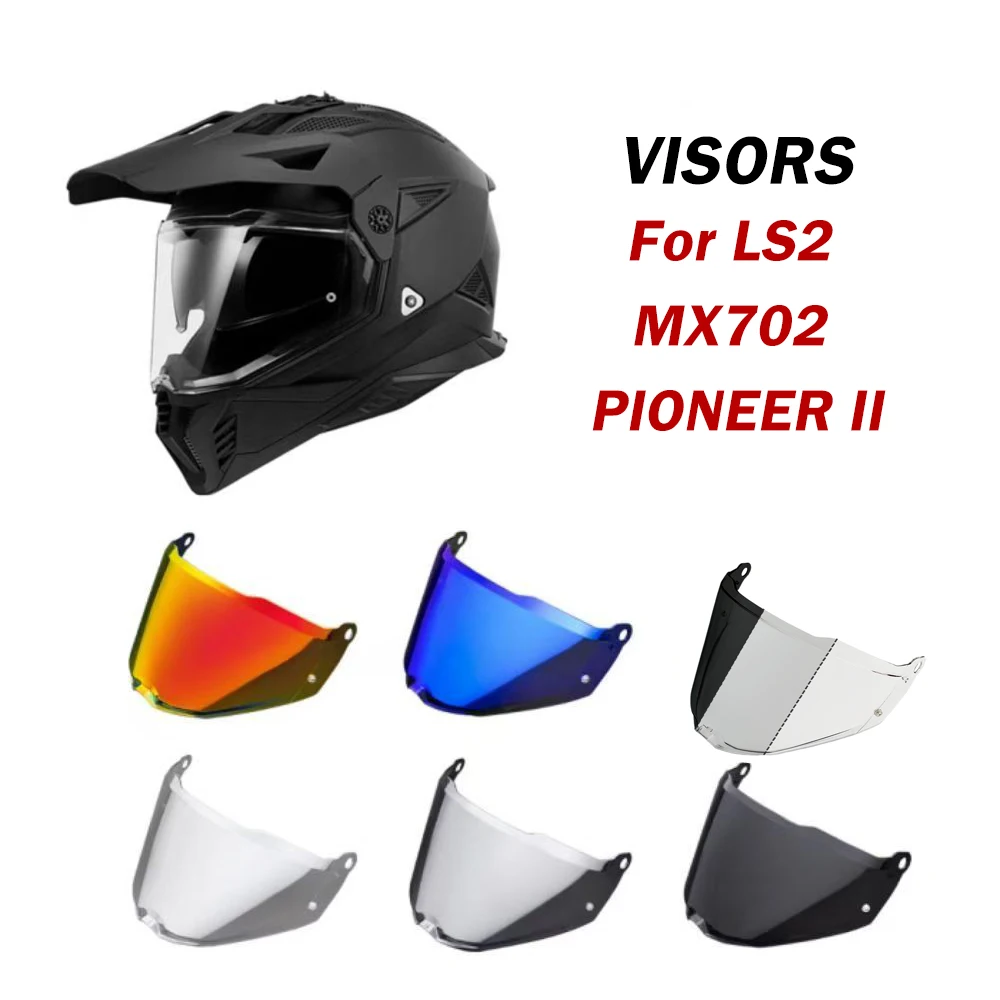 MX702 Helmet Visor Lens For LS2 MX702 PIONEER II Motorcycle Helmet Photochromic Shield Replacement Accessories Anti-fog Sticker