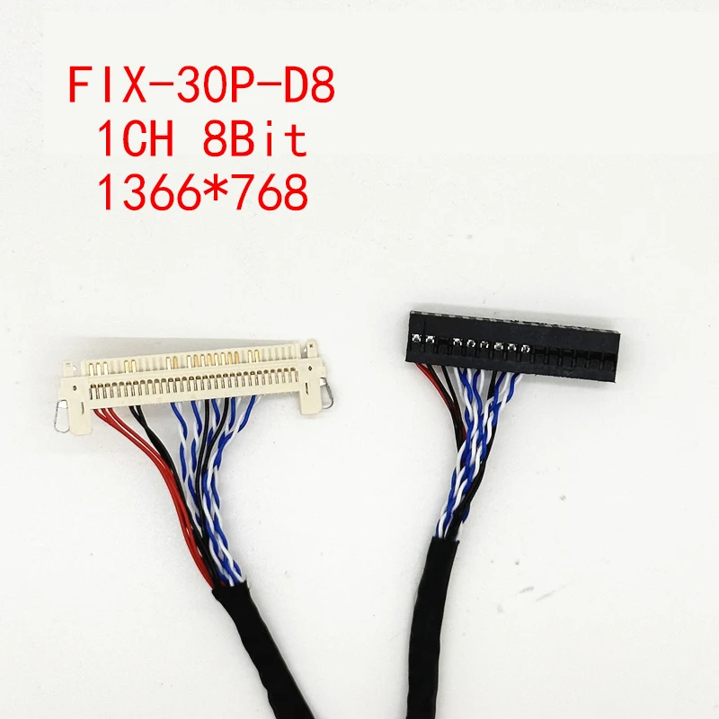 FIX-30P-D8 1CH 8Bit LVDS Cable for LG AU Chi Mei Sharp 30pin 400mm 1m 32Inch LCD