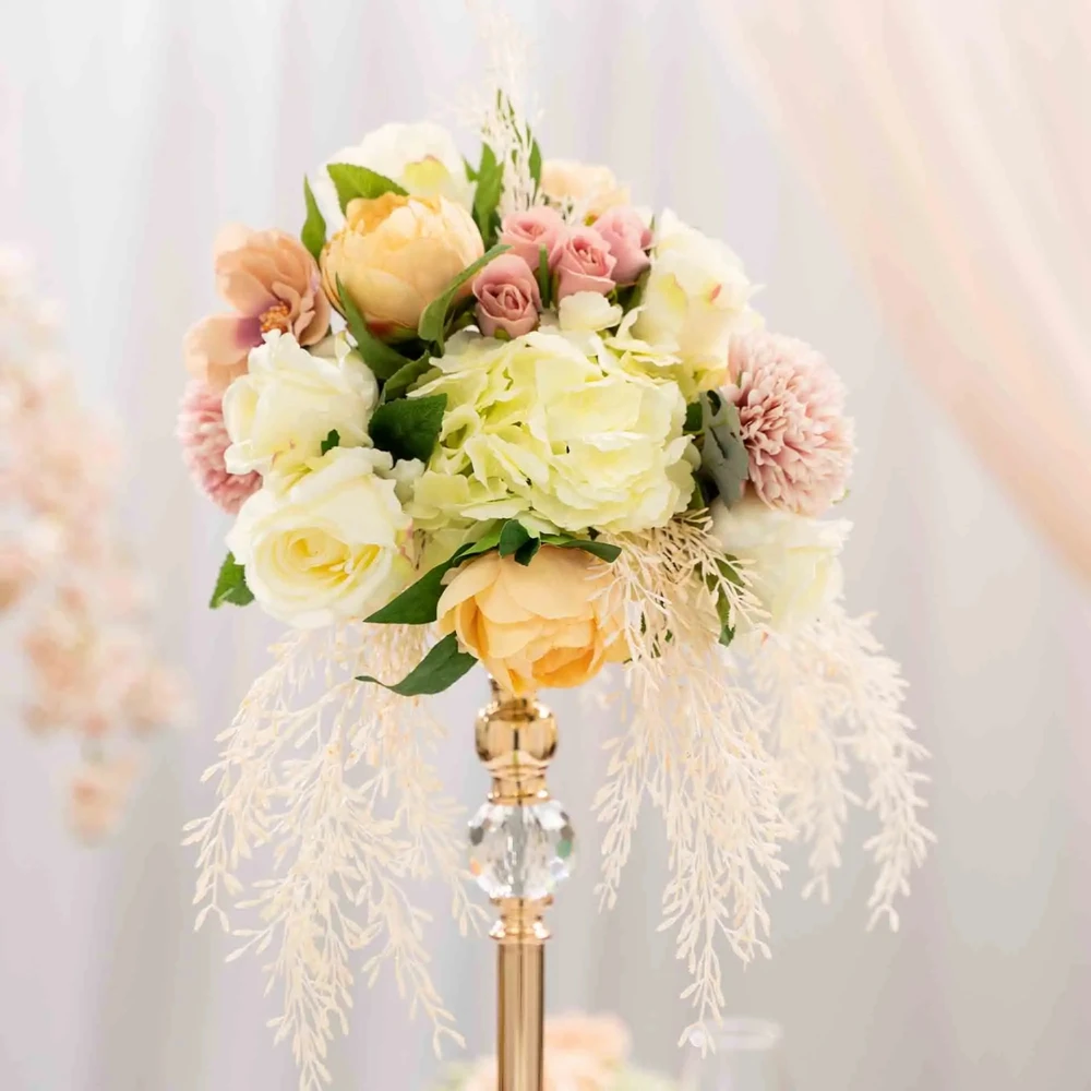 20pcs )90cm tall Mental Gold Luxury Flower Stand Metal Floral Stand for Wedding Restaurant Party Event Decorsing Centerpiece