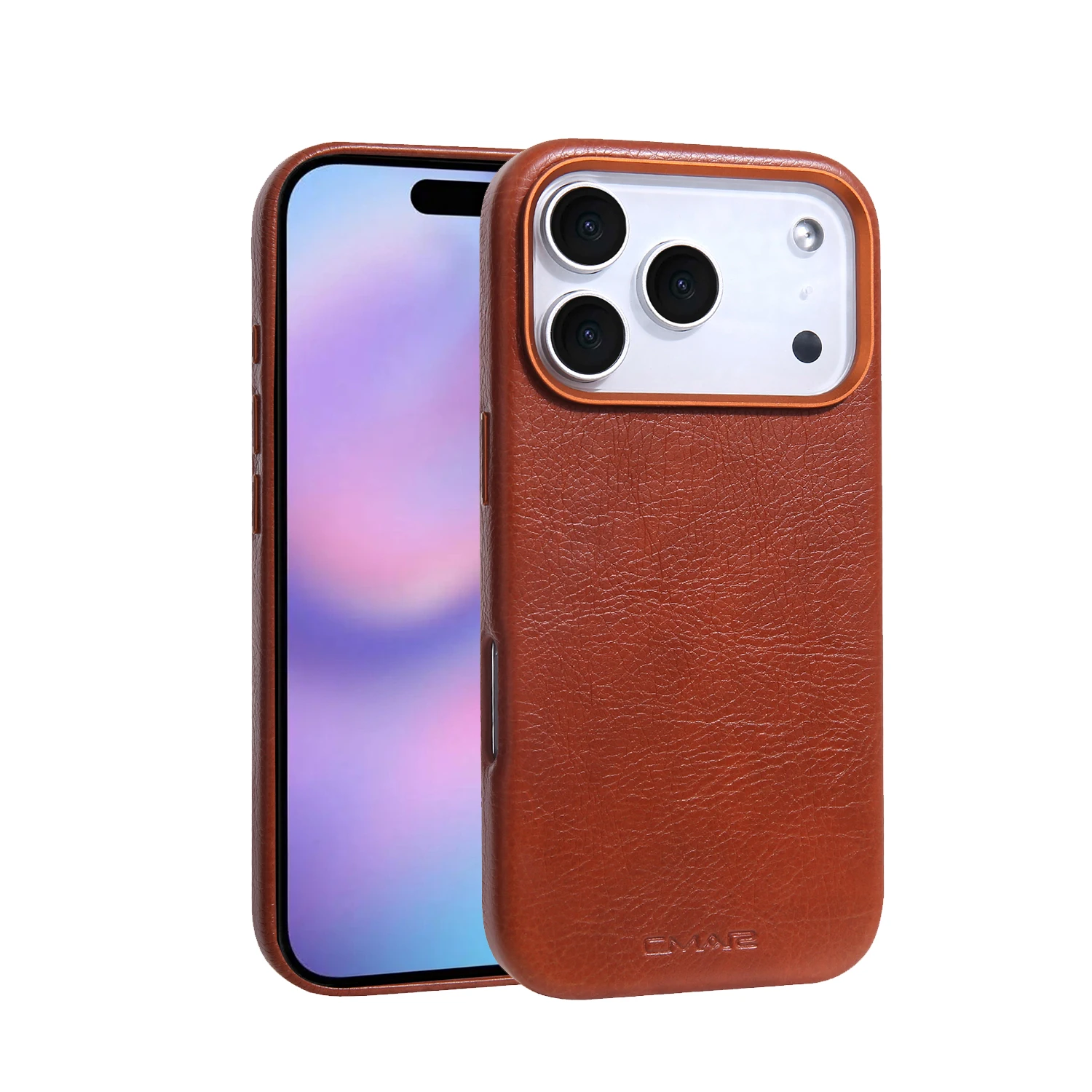 

Роскошный кожаный магнитный чехол CMAI2 для iPhone 17 Pro Max, 13, 14 Pro, 15, 16 Plus, 17 Air с микрофибровой подкладкой и поддержкой беспроводной зарядки