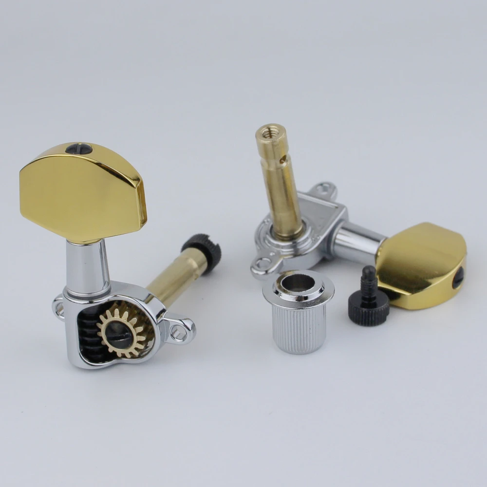 1 Set Of PRS Style Front Locked Guitar Tuner With High-Quality Craftsmanship, 3+3 Exquisite Chrome/Gold Plating