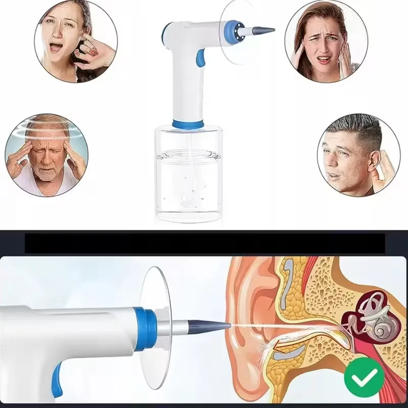 Electric Ear Cleaner with 4 Pressure Mode Electric Ear Cleaning Kit with 500ml Capacity Water TankWater Powerd Earwax Removal