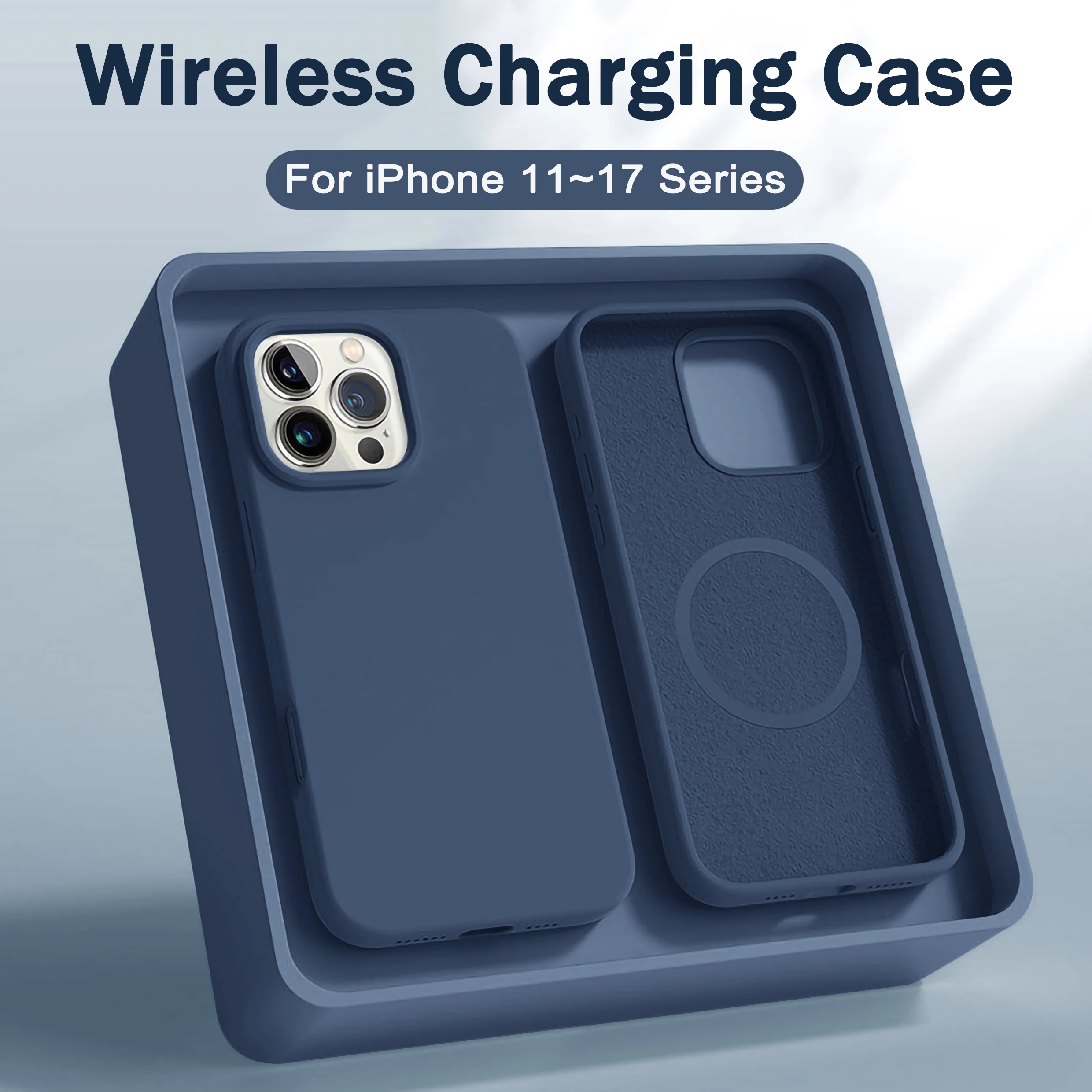 Luxuriöse magnetische kabellose Ladehülle für iPhone 17 16 15 14 13 12 11 Pro Max – Schutzhülle für 16 15 14 Plus Air Zubehör