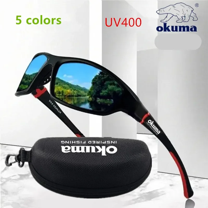 Okuma uv400 óculos de sol de pesca óculos de condução masculino óculos de sol caminhadas pesca clássico óculos de sol uv400