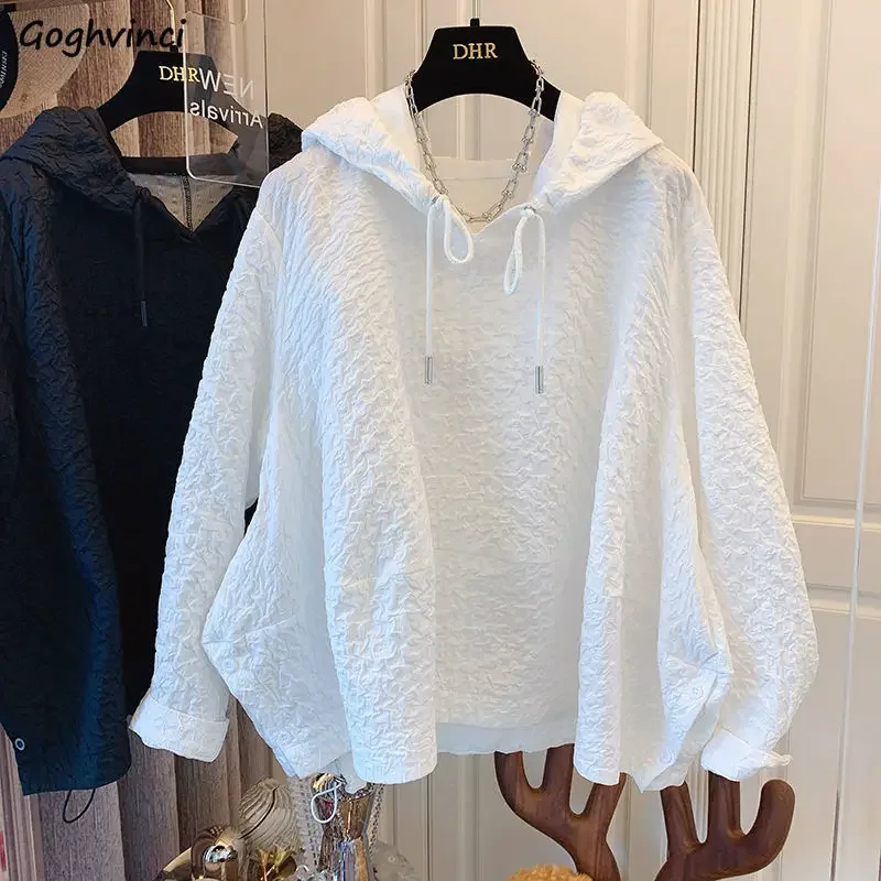 Hoodies Women Spring Trendy Korean Solid All-match Loose Popular College Young Female Simple Ins Cozy Hot Sale Fashion Clothing