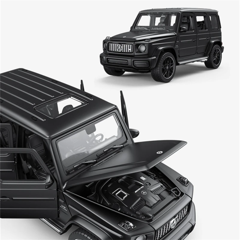 1:32 Benzs G63 SUV Alloy Car Model Diecast Metal Toy Off-road Vehicles Car Model Simulation Sound and Light Collection kids Gift