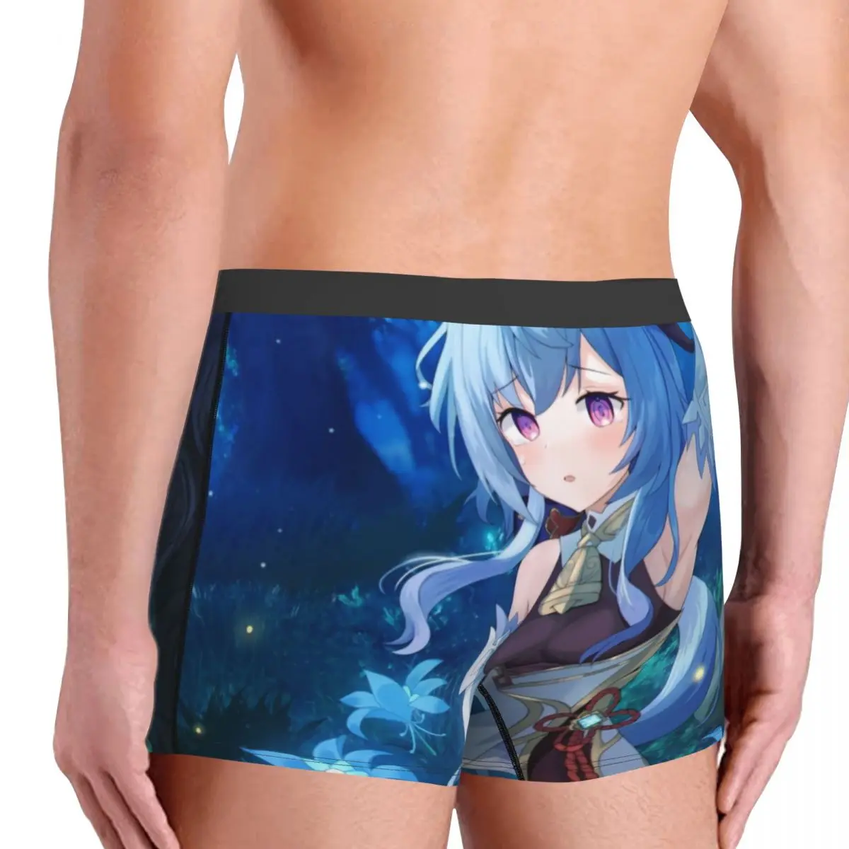 Custom Genshin Impact Anime Game Boxer Shorts For Homme 3D Printed Male Kawaii Ganyu Underwear Panties Briefs Soft Underpants