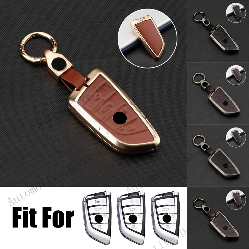 Z+ Alloy Leather TPU Car Key Fob Case Cover For BMW 2 3 4 5 6 X1 X2 X3 X4 X5 X6 X7