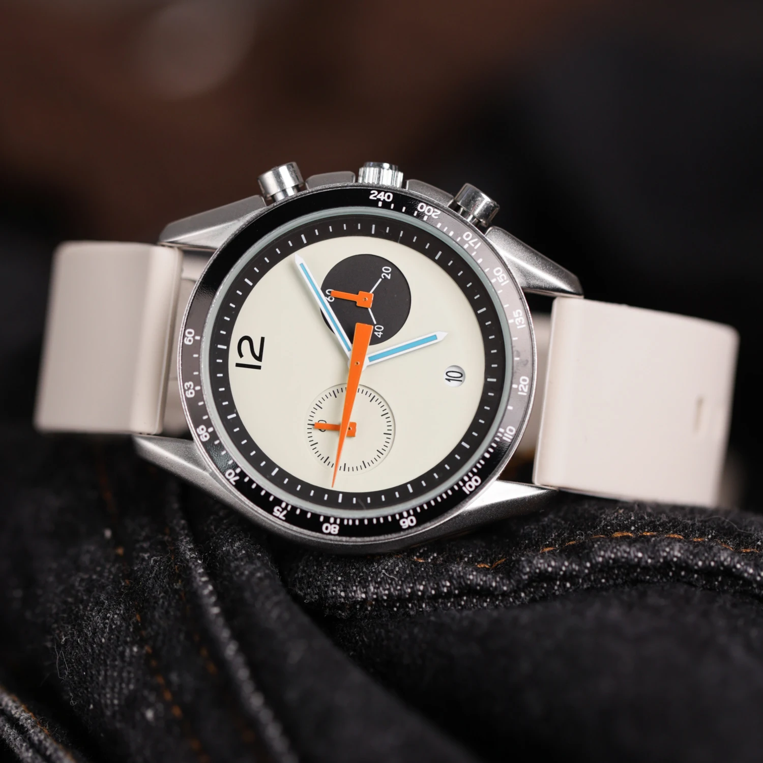 

Многофункциональные спортивные мужские часы CILOA, высококачественный большой циферблат, роскошный подарок, круглый силиконовый ремешок, водонепроницаемые кварцевые часы