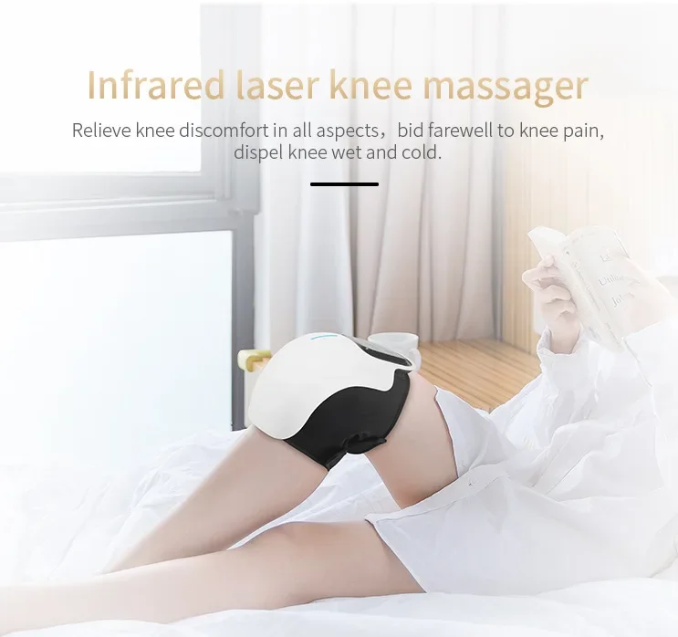 LED Touch Screen Infrared Knee Massager Pain Relief Vibrating Heating Electric Knee Massager