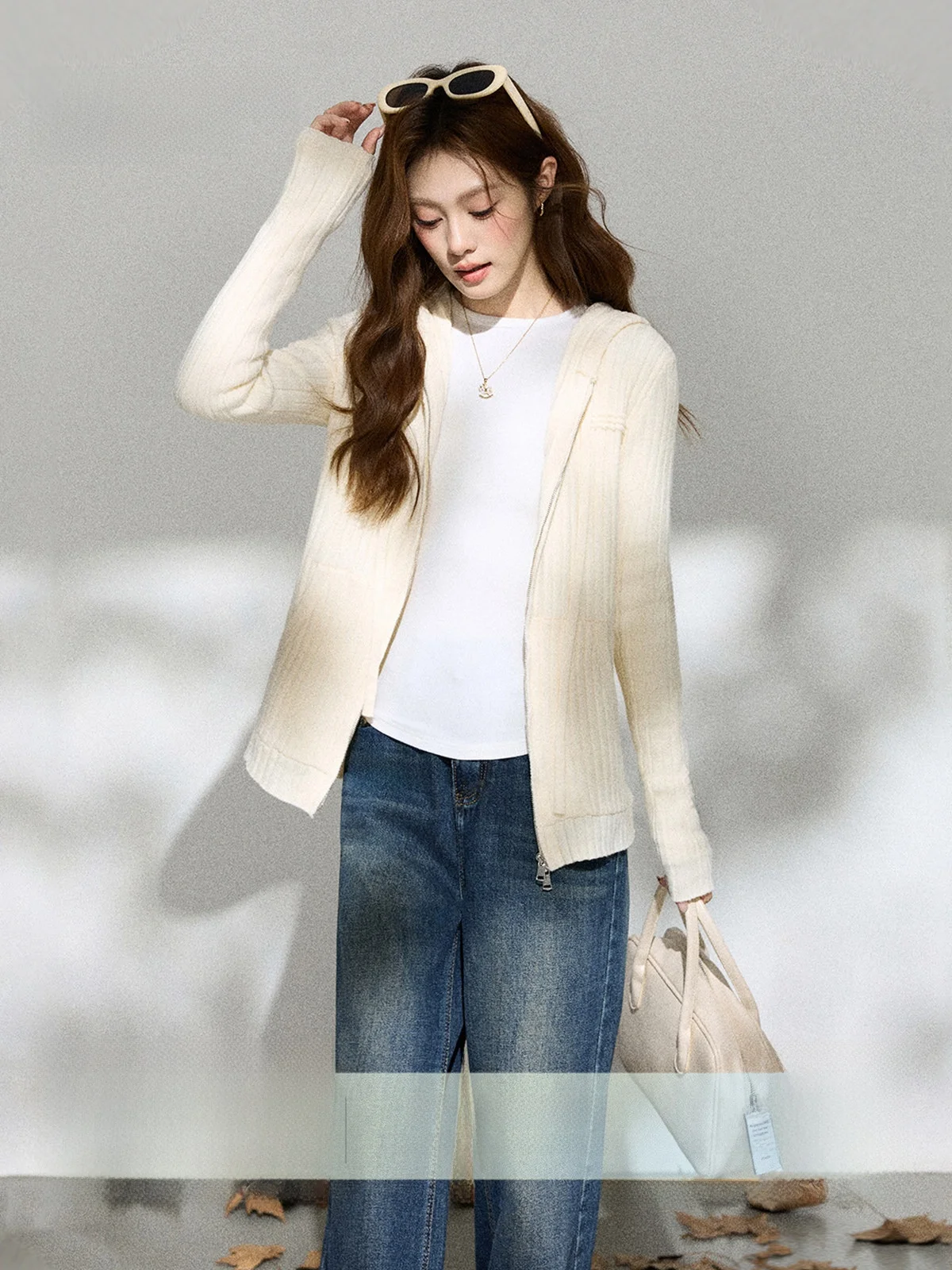 forever-2-レイジースタイル-ルーズフィット-ニット帽-レディース-秋冬-着痩せ-セーター-コート-カジュアル-快適-長袖-サーマル