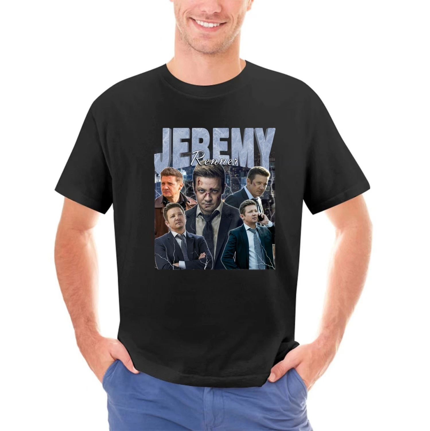 Jeremy Renner Vintage 90's Shirt Jeremy Renner Retro Sweatshirt Mayor of Kingstown Vintage Tee Jeremy Renner