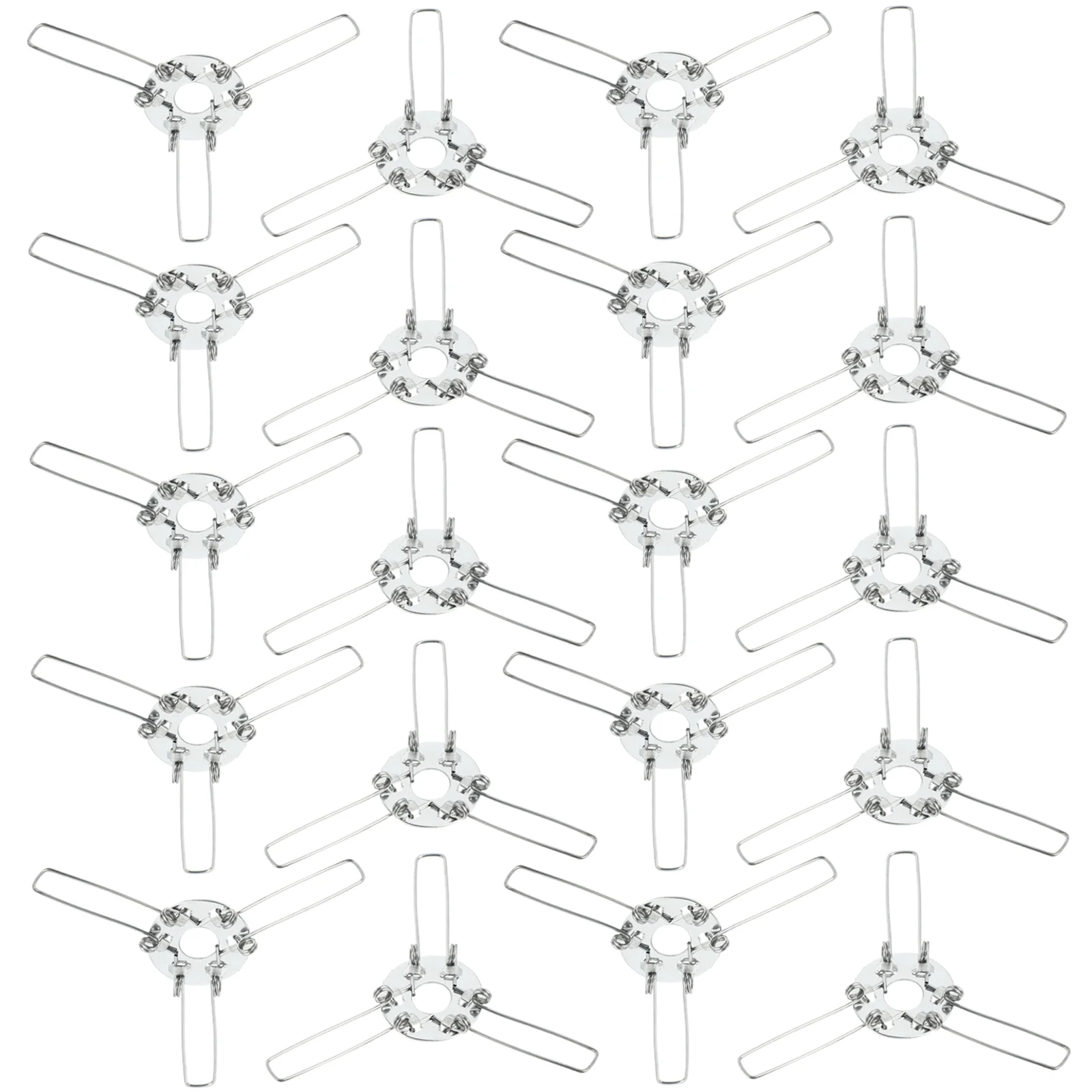 

20 Pcs Trident Light Holder Spring Installation Clip Lamp Fixing Buckles Fixing Clips Ceiling Wrought Iron Support Accessory