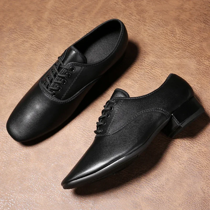 Salsa Dance Shoes Men Latin Dance Shoes Genuine Leather Soft Sole Men's Tango Ballroom Modern Dancing Shoes Sneakers Man Adult