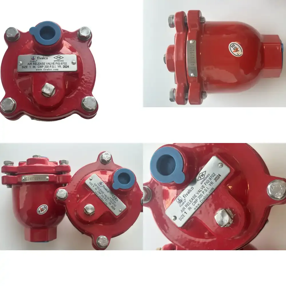 Ductile Iron Automatic Air Vent Valve FM UL 200 PSI Fire Protection System Fire Sprinkler System Air Release Valves