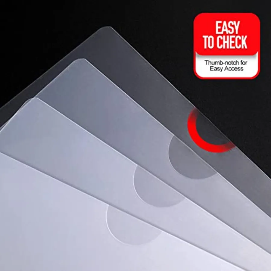 18-delige plastic mappen voor documenten Doorzichtig A4 Letter-formaat Bestandsmap Projectpotten Plastic hoezen voor papier 12,2 x 8,6