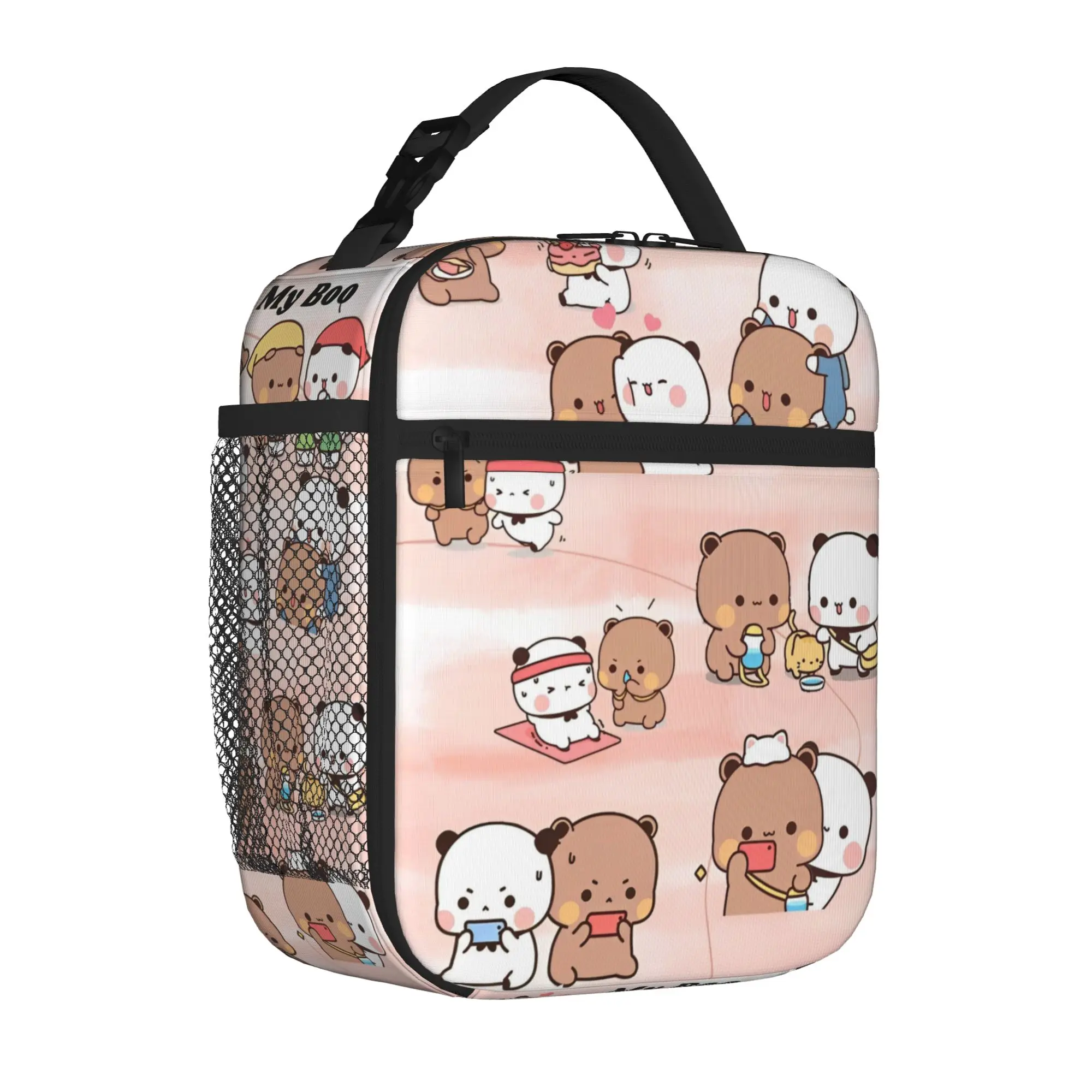 Bubu Dudu Panda Bears Cartoon Insulated Lunch Bag Men Women Collection Cute Food Bag Leakproof Cooler Thermal Bento Box For Work