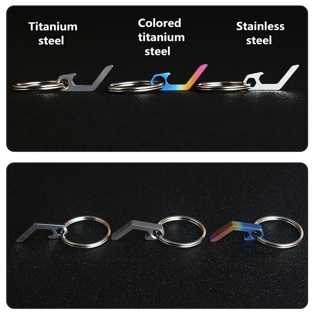 Titanium Steel Tool Kitchen Beer ttle Opener Keychain Beer Bottle Cap Mini