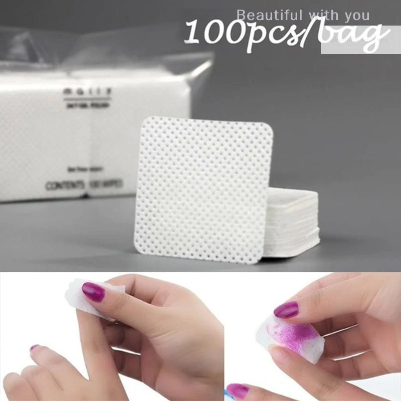 

Lint-Free Nail Polish Remover Wipes Art Gel Tips Remover Cleaner Manicure Tool