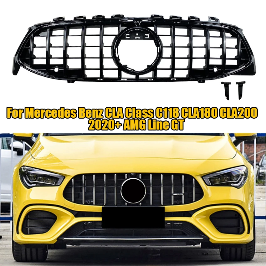 

Front Bumper Panamericana AMG GT Grille For Mercedes-Benz CLA-Class C118 2020+ CLA180 CLA200 AMG Line GT Replacement Parts