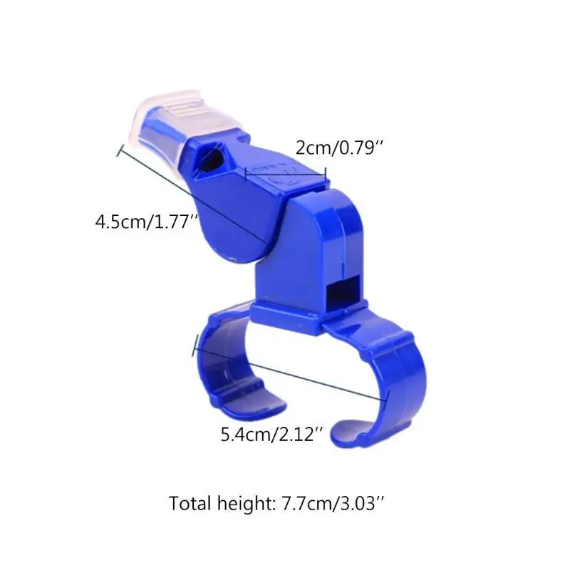 652F في الهواء الطلق عالية ديسيبل صفارة بلاستيكية التشجيع التدريب صافرة الحكم إصبع قبضة صافرة أداة متعددة الوظائف