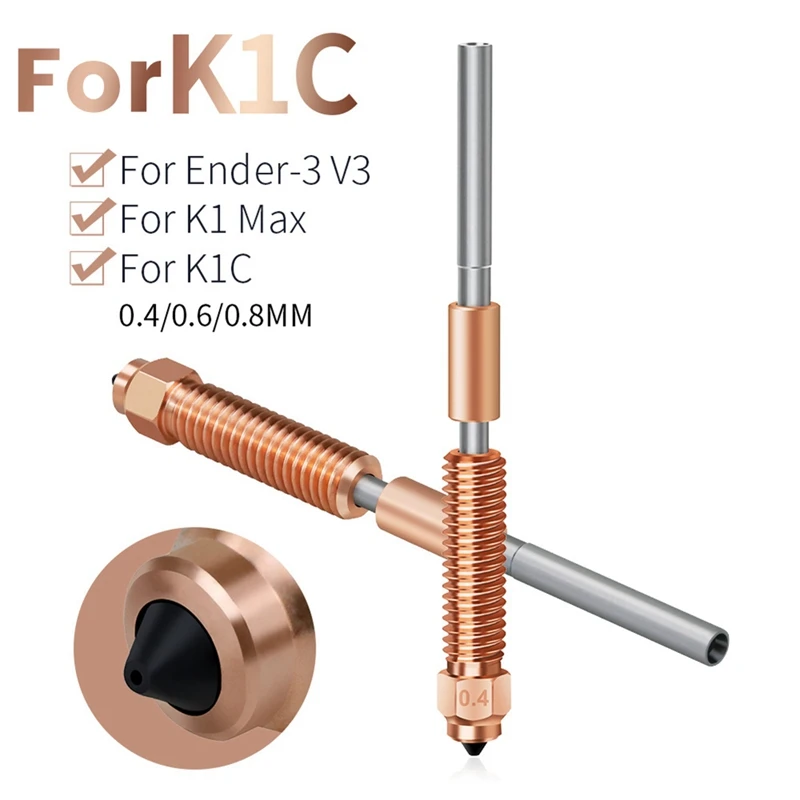 하이 플로우 인쇄 업그레이드 깍지 K1 퀵 스왑 깍지, K1 Max K1C Ender-3 V3 3D 프린터 핫엔드 0.4mm