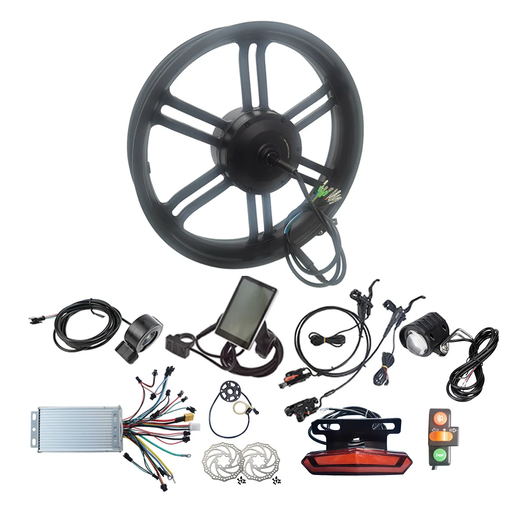 

20x4 Inch Geared 48V 1000W Fat Tire Rear Wheel Hub Motor Electric Bicycle E Bike Conversion Kit