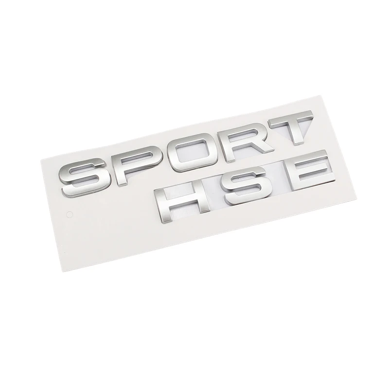 

Car Styling ABS Matte Silver SPORT HSE Letters Emblem Car Rear Trunk Badge Sticker For Autobiography Discovery