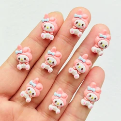 30 Pcs New Cute Resin Pink Butterfly Junction Rabbit Series Flatback Ornament Jewelry Making Manicure Hairwear Accessories A128