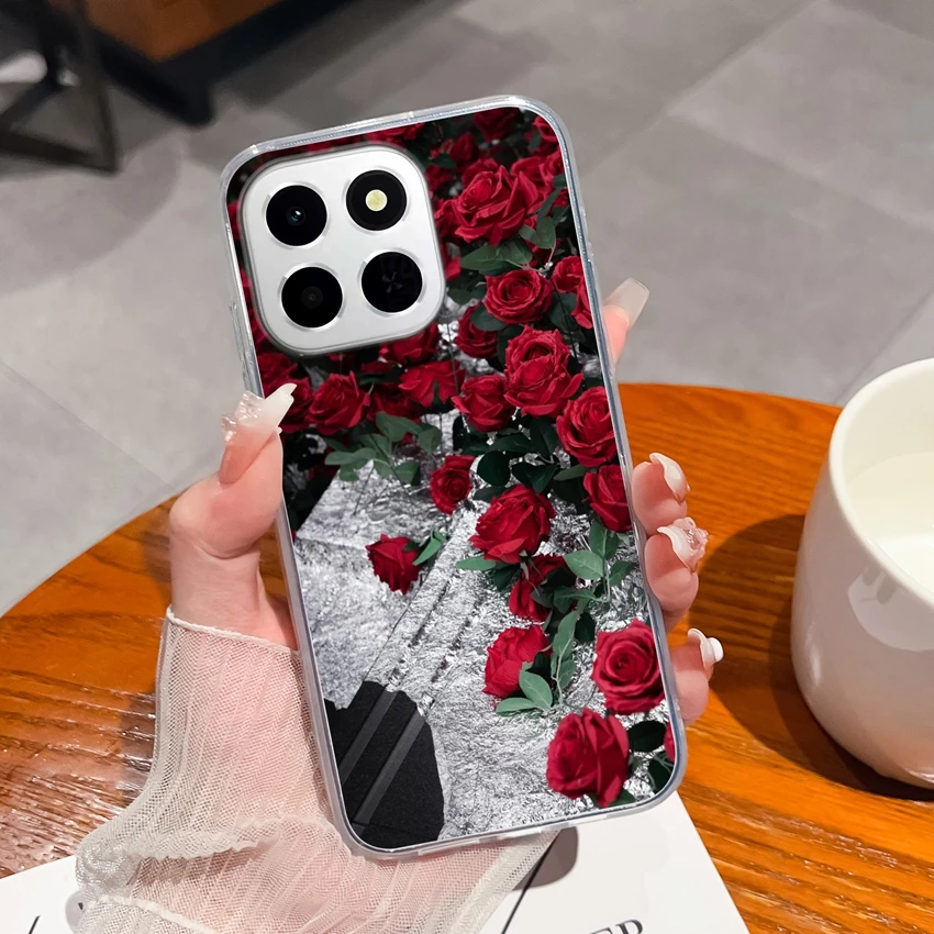 ل Honor X6C 6.61 بوصة أغطية الهاتف أنماط أرنب لطيف حامي الشاشة شفافة بولي TPU ترقية الغبار حماية الحالات