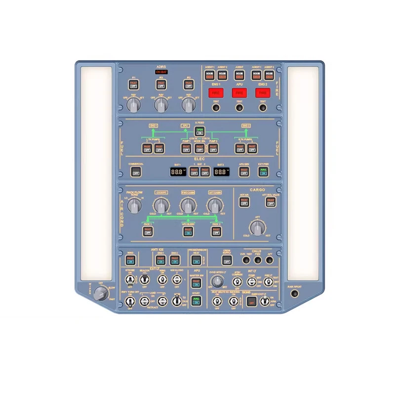 WINGFLEX Flight Simulator A320 Overhead Panel Featuring IRS  & Lighting Panels Designed,for Airbus PC Flight Sim Platforms