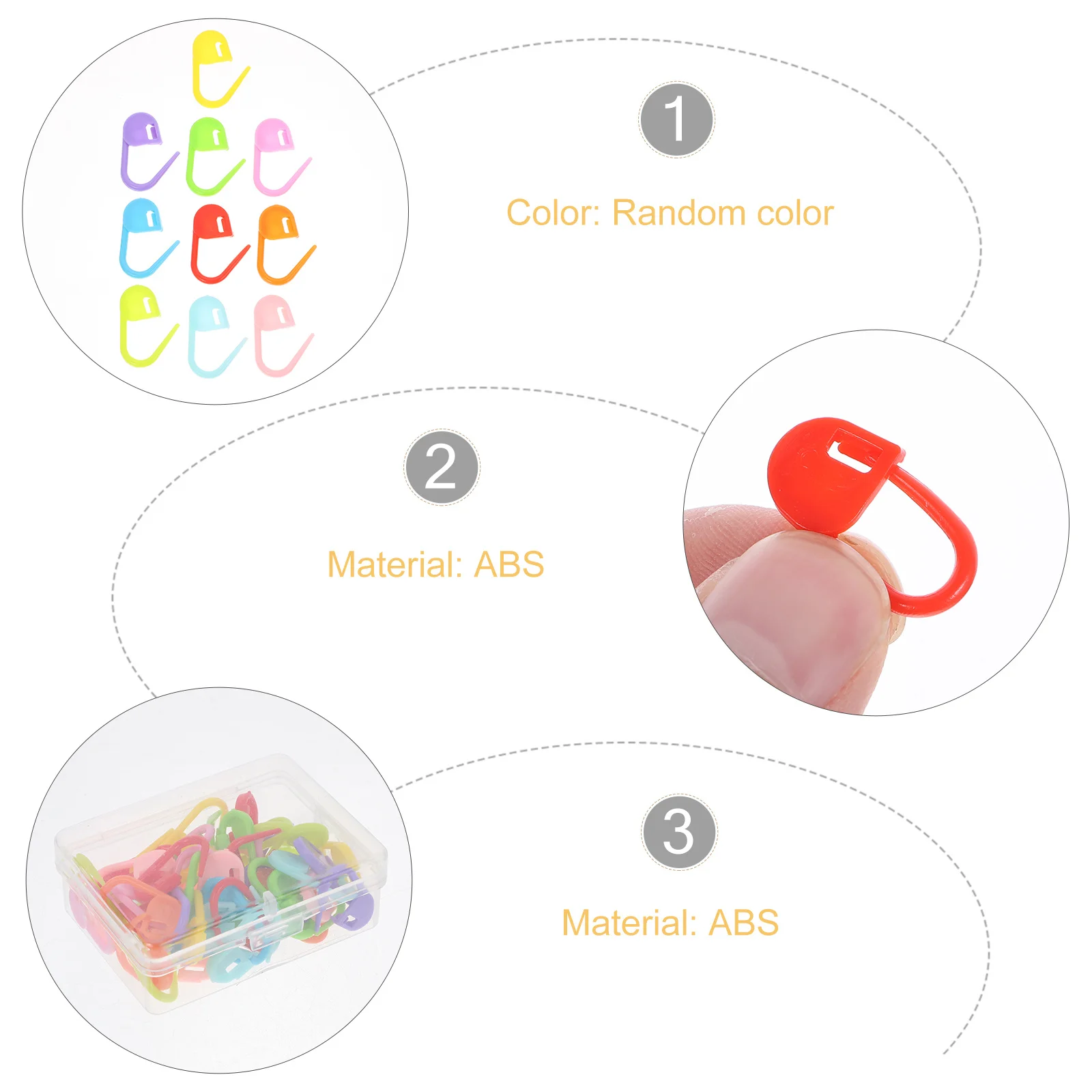 50 قطعة علامات إبرة هوك سطح أملس سهلة الفتح إغلاق للحياكة الكروشيه الفنون الحرف مشاريع غرزة علامات #5