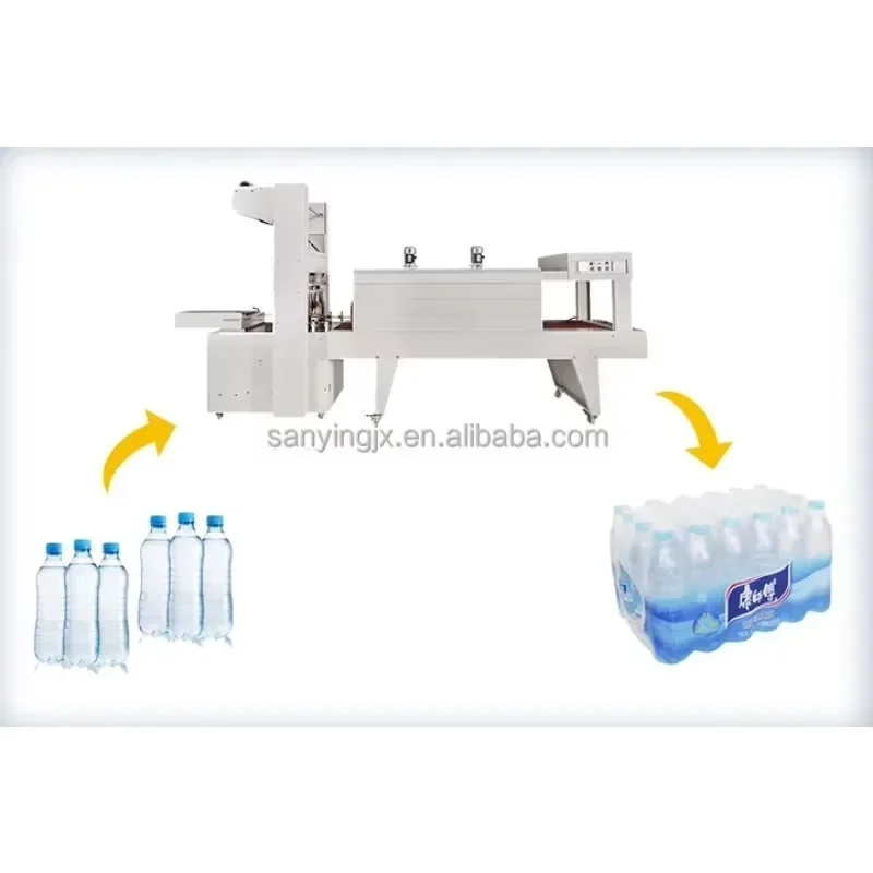 【Brand new】PE Film Shrink Wrapping Carton Box Mineral Water Bottles Packing Machine With Heat Shrink Tunnel