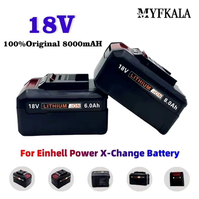 

6000mAh Replacement Battery EIN18C2 Li-ion Batteria for EINHELL 18V Battery Power X-change PX-BAT4 4511396 4511437 Power Tools