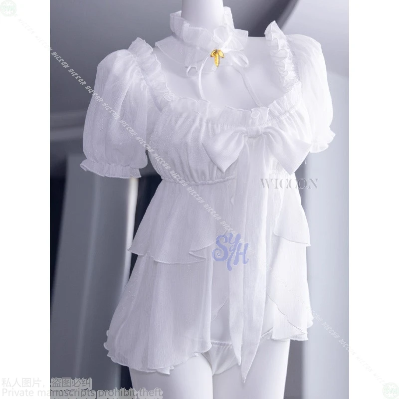 เทพธิดาแห่งชัยชนะ นิกเก้ โดโรธี คอสเพลย์ ชุดชั้นในเซ็กซี่สีขาว บิกินี่ฤดูร้อน โลลิต้า ฮาโลวีน