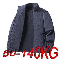 Jacket for Men's Plus Size 6XL 7XL 8XL Autumn and Winter Hoodless Stand-up Collar Jacket Outdoor Leisure Mountaineering Jacket