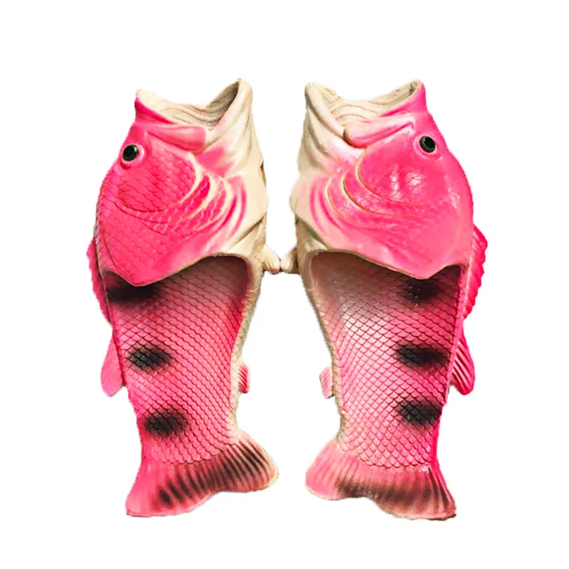 Creative Fish Slippers Unisex Casual Parent-child Beach Shoes Women Flats Slides Summer Footwear Flip Flops Loafer Free Shipping