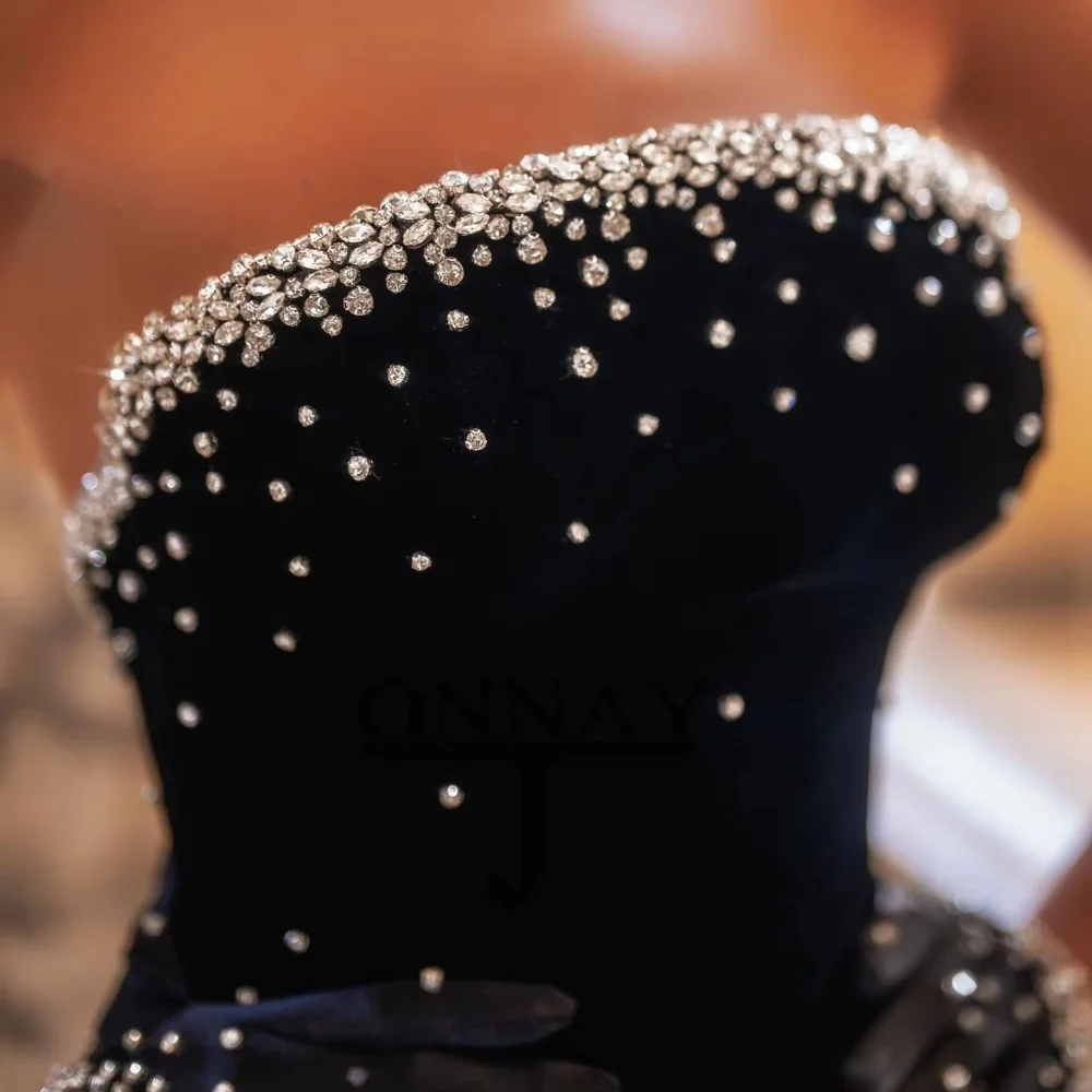 Abito da sera a sirena personalizzato Splendidi abiti da ballo in raso Increspato Occasioni formali Brillanti volant Abito da festa Robe Soiree