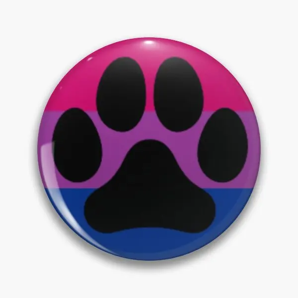 Bisexual Furry Paw Pride  Soft Button Pin Funny Cartoon Cute Clothes Brooch Women Jewelry Hat Badge Collar Decor Creative Metal