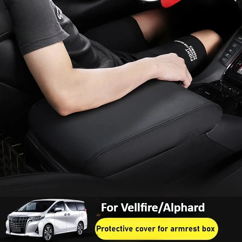 

For Toyota 30 Series Alpha/Wilfa PU leather armrest cushion armrest storage box protective cover decorative accessories