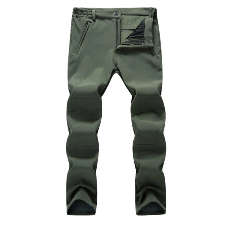 Männer Warme Fleece Wandern Hosen Tactic Winter Verhindern Schlanke Winddicht Outdoor Soft Shell Trekking Camping Hosen – Detail 3
