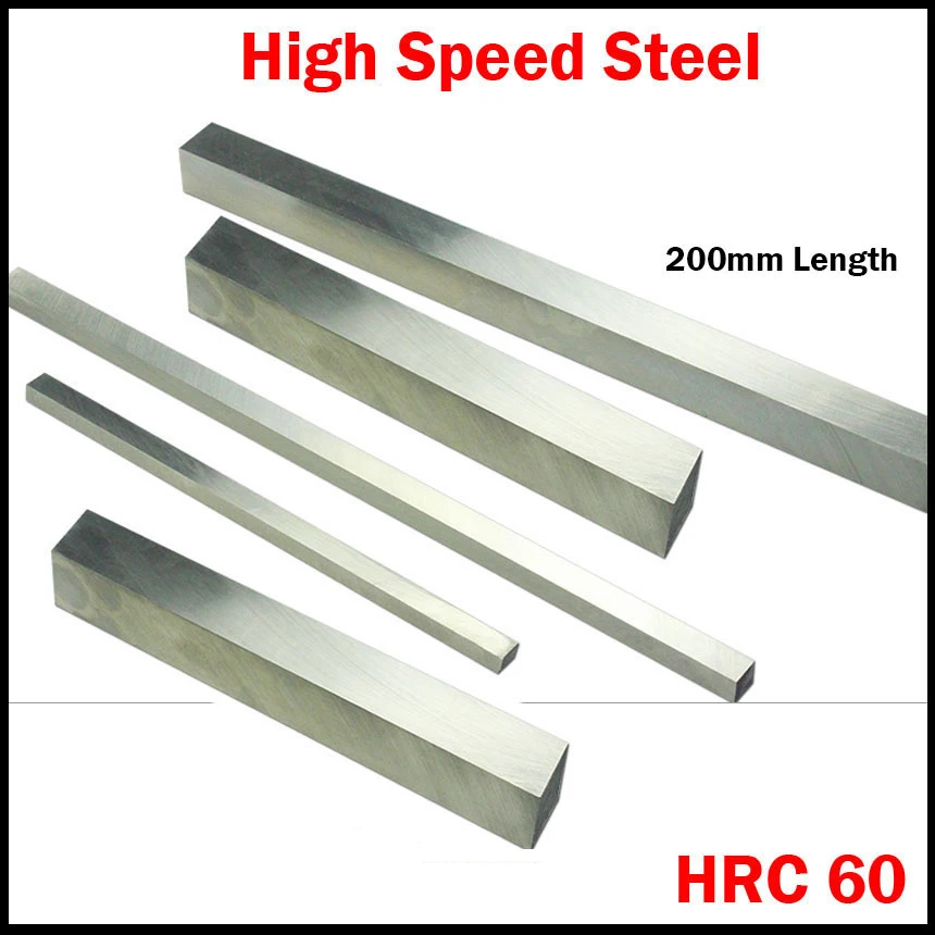 

5*60*200mm 5x60x200mm 5*80*200mm 5x80x200mm 5mm Thickness HRC60 HSS Rectangle Metal Boring Bar Fly Cutter Cutting Lathe Tool Bit