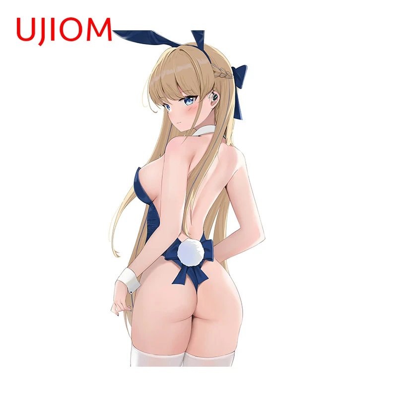 UJIOM 13cm X 9.2cm Bunny Girl Anime Wall Sticker Personality Sunscreen Surfboard Refrigerator Decal Decoration Chambre