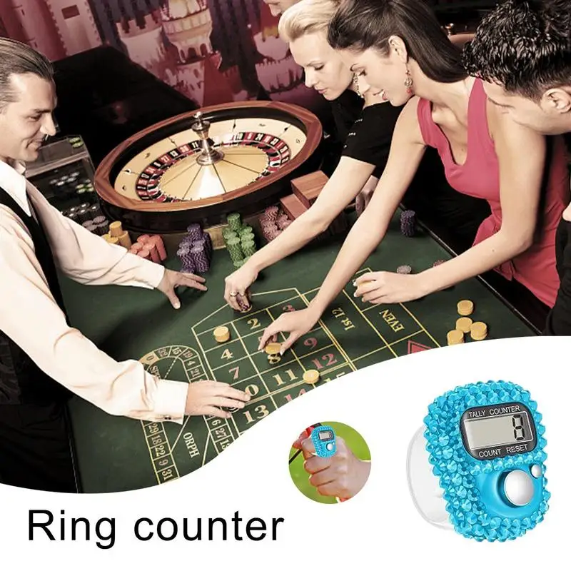 1PC Mini Electronic Finger Counter Hand Tally Clicker Counter Ring Digital Counters Knitting Row Counter Strokes Contador